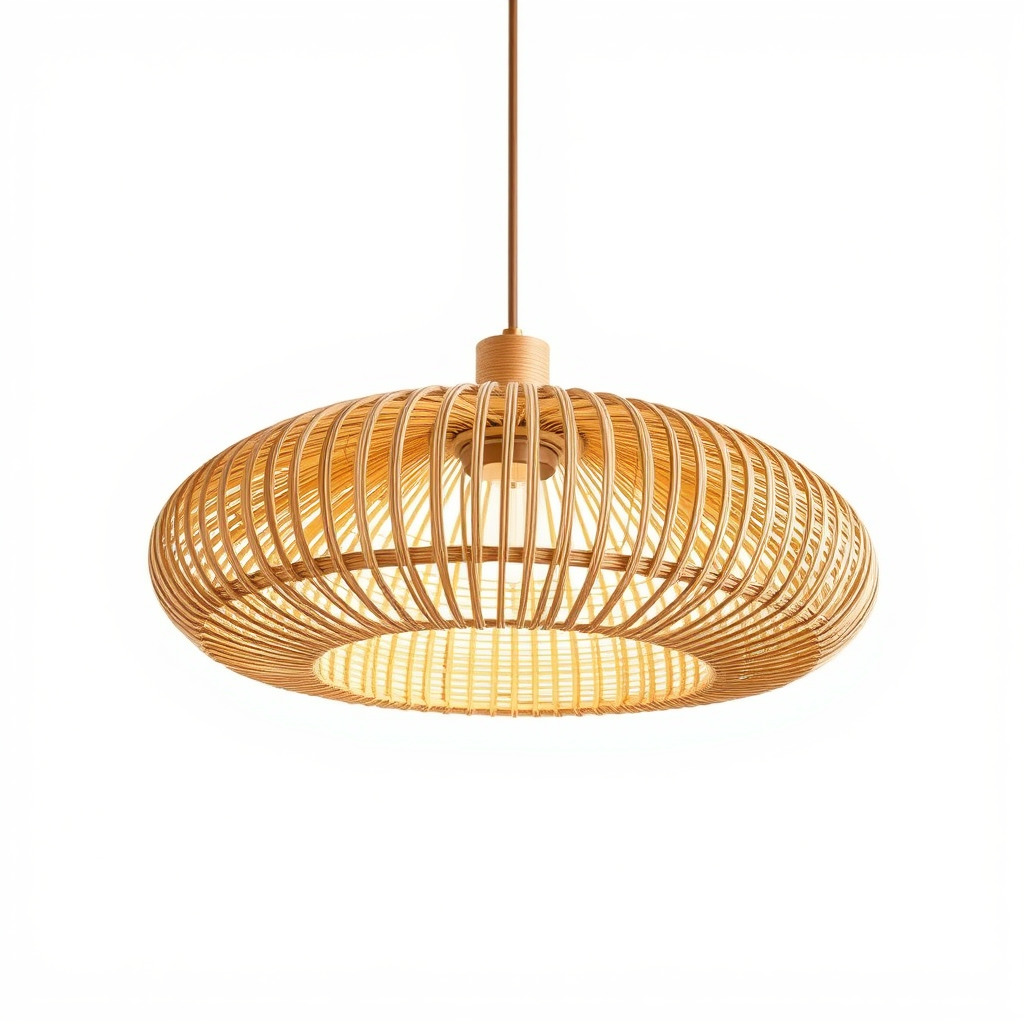 Elegant Bamboo Pendant Lamp model pack for interior design Low-poly 3D model_3