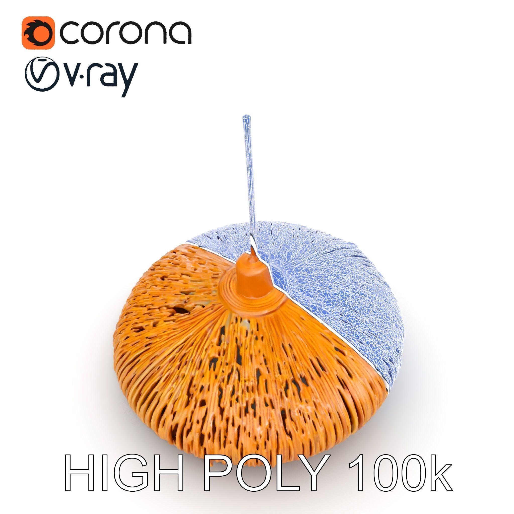 Elegant Bamboo Pendant Lamp model pack for interior design Low-poly 3D model_18