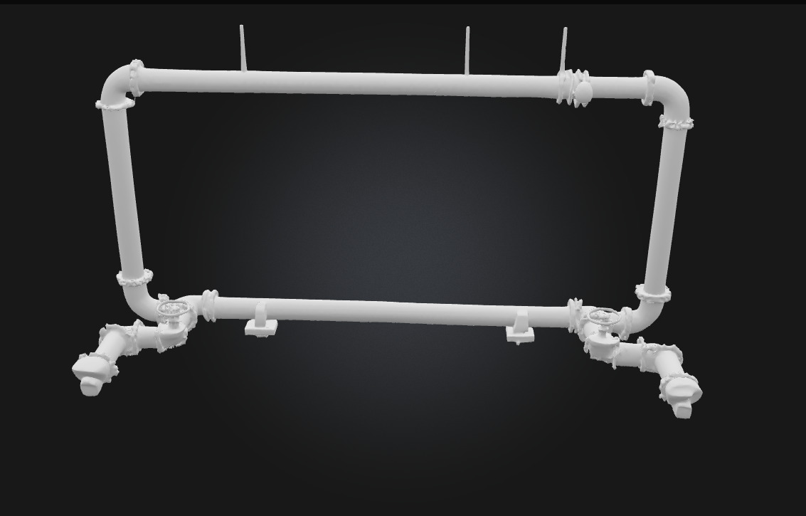 Pipe Network Structure Modular Industrial Piping System 3D model_6
