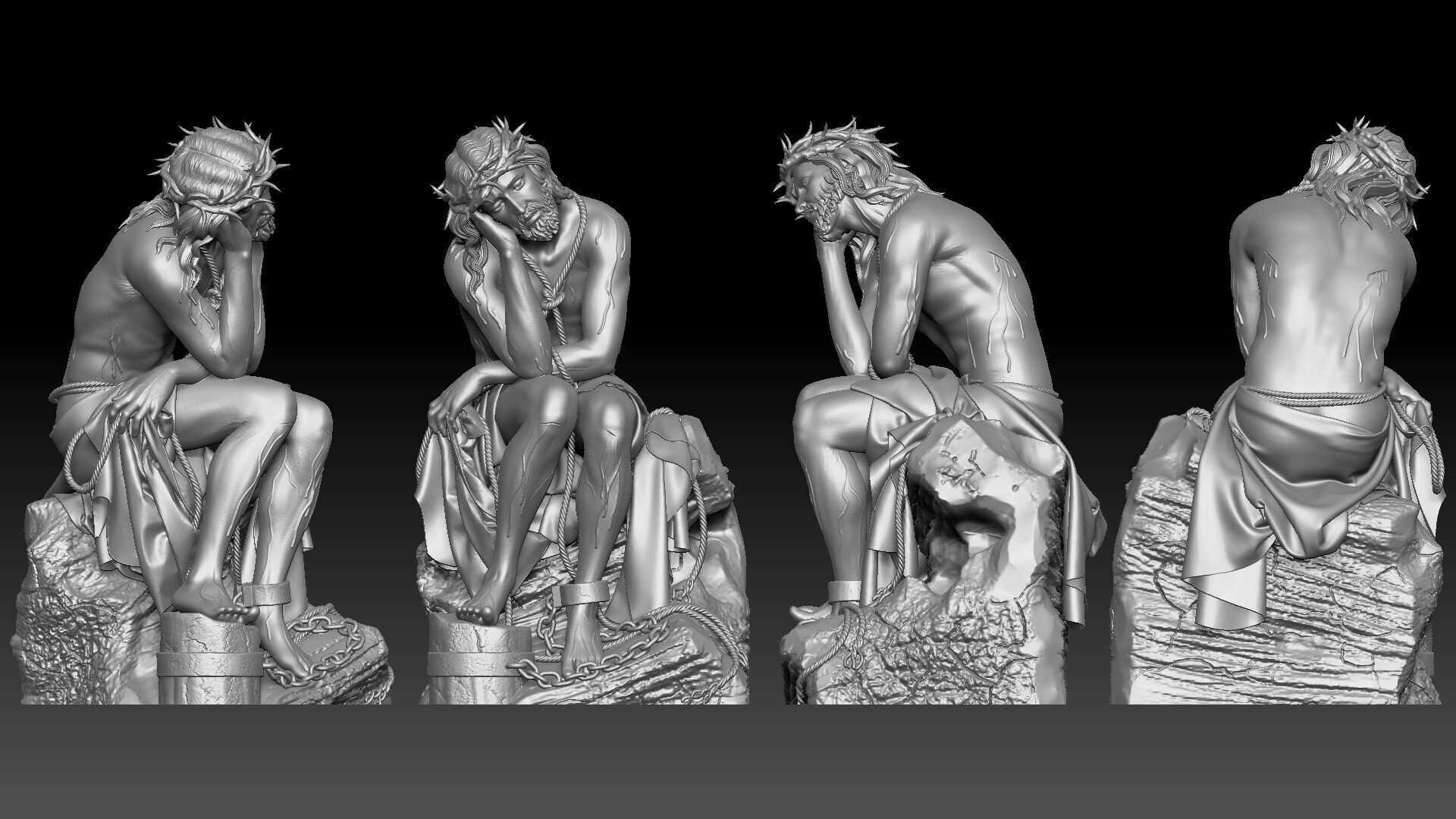 Jesus Suffering 3D print model_8