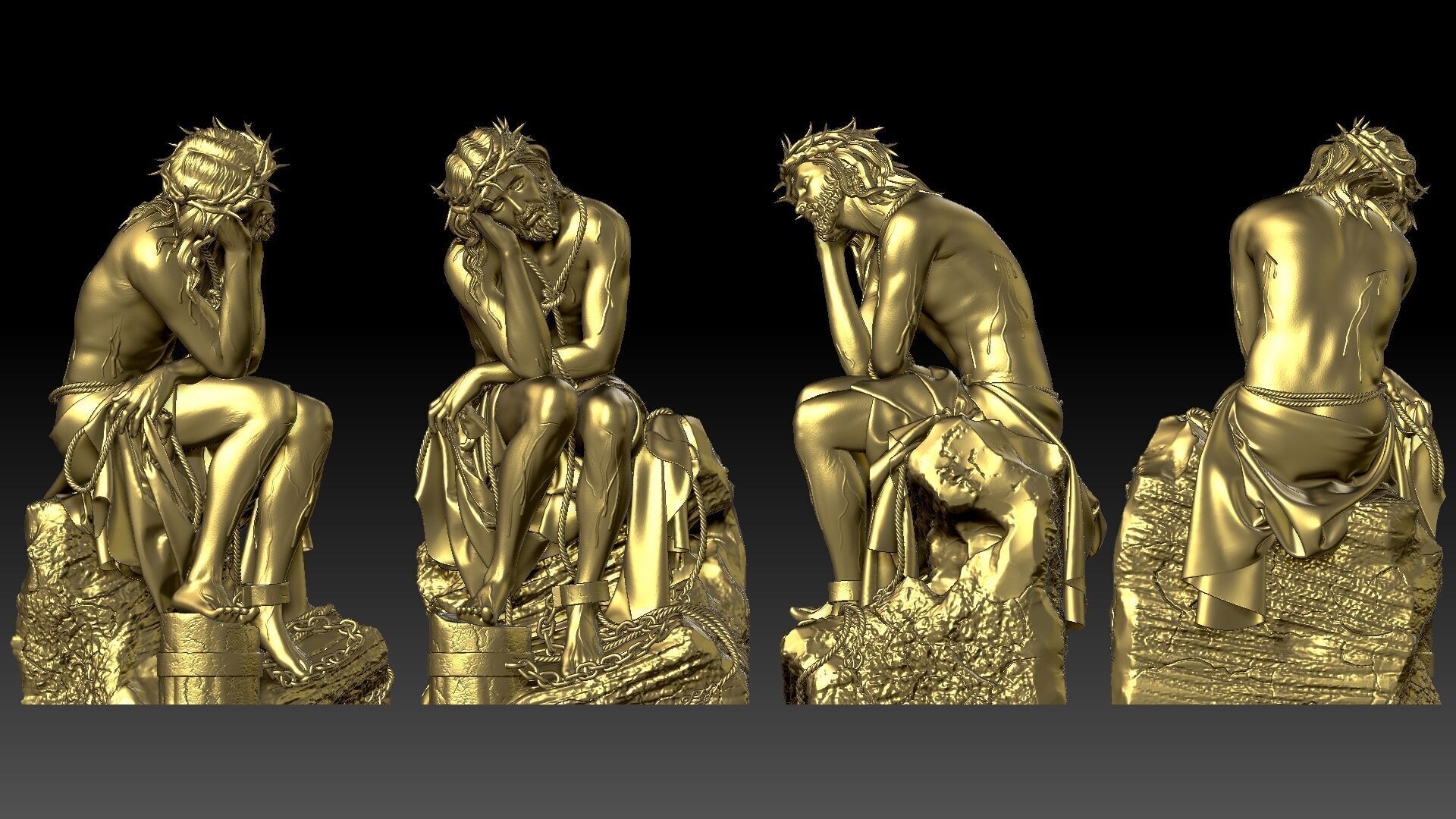 Jesus Suffering 3D print model_9