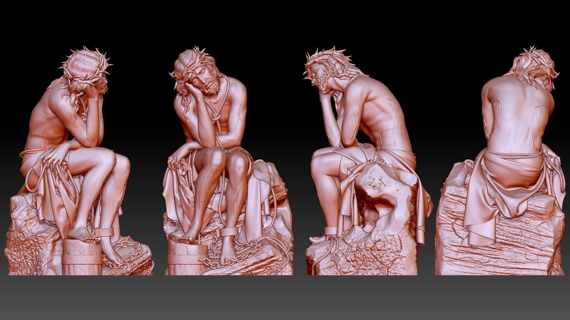 Jesus Suffering 3D print model_7