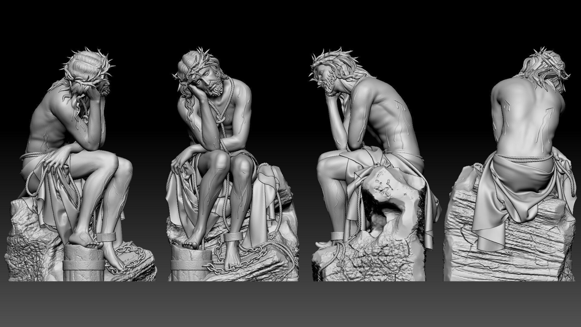 Jesus Suffering 3D print model_10