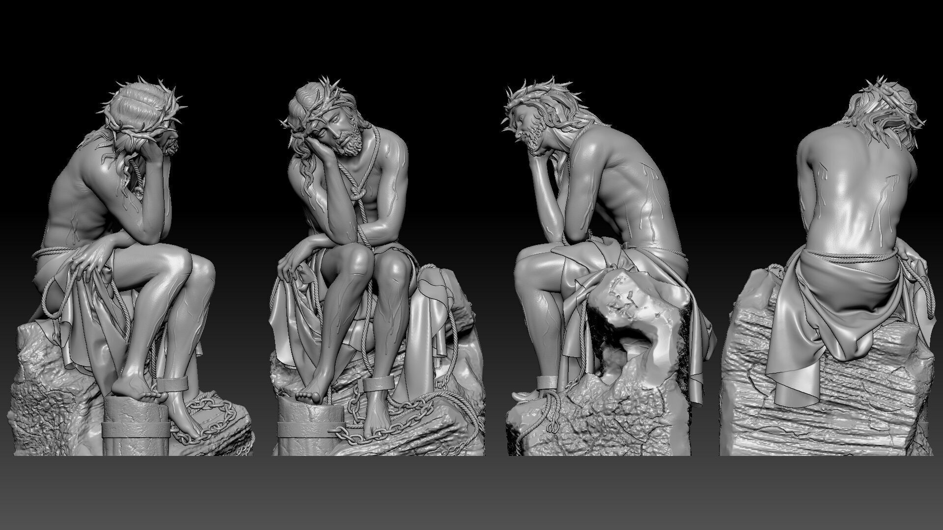 Jesus Suffering 3D print model_3