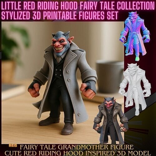 Big Bad Wolf  Inspired by Little Red Riding Hood 3D print model