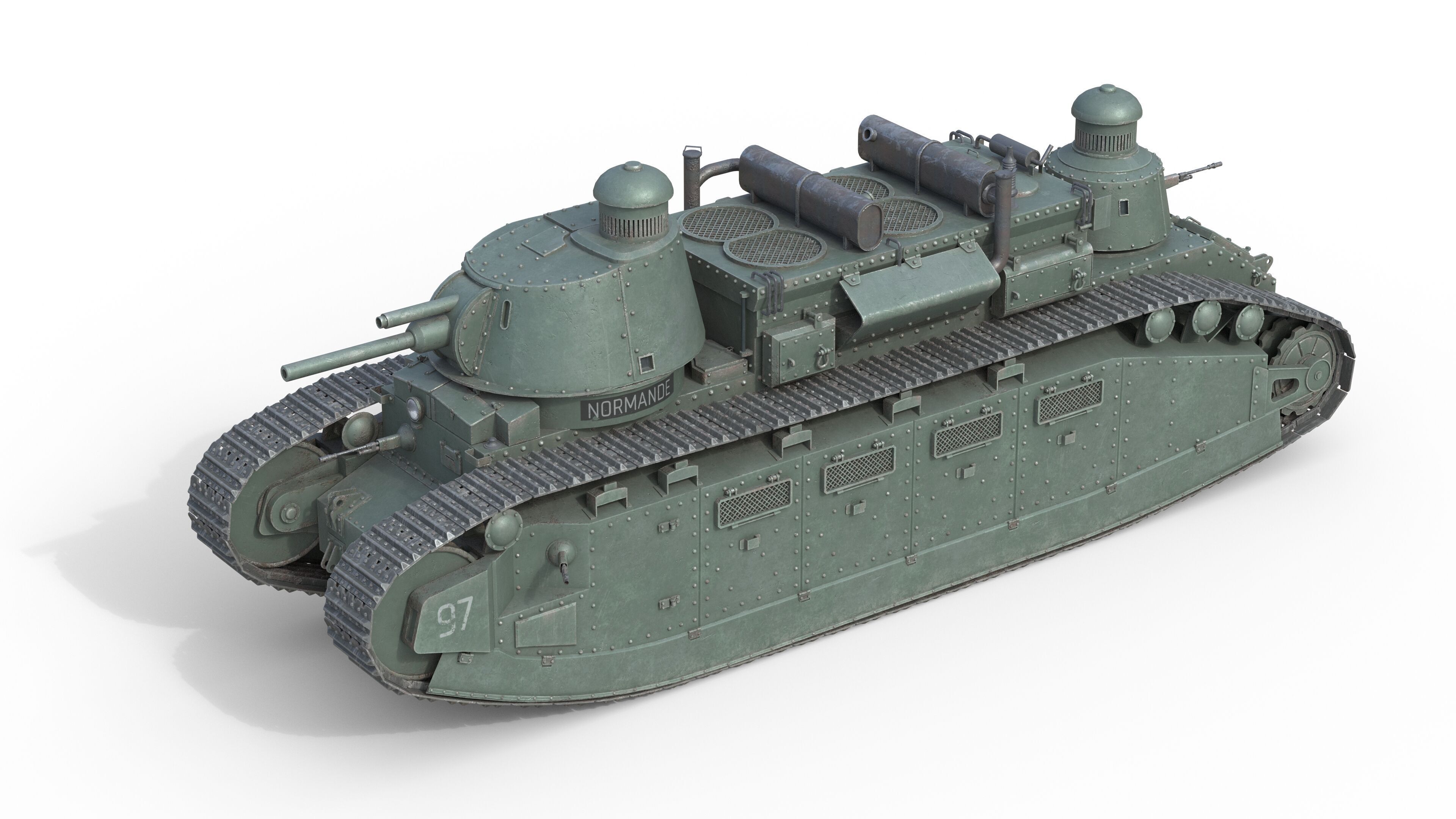 5 Military Vehicles Collection v7 Low-poly 3D model_1