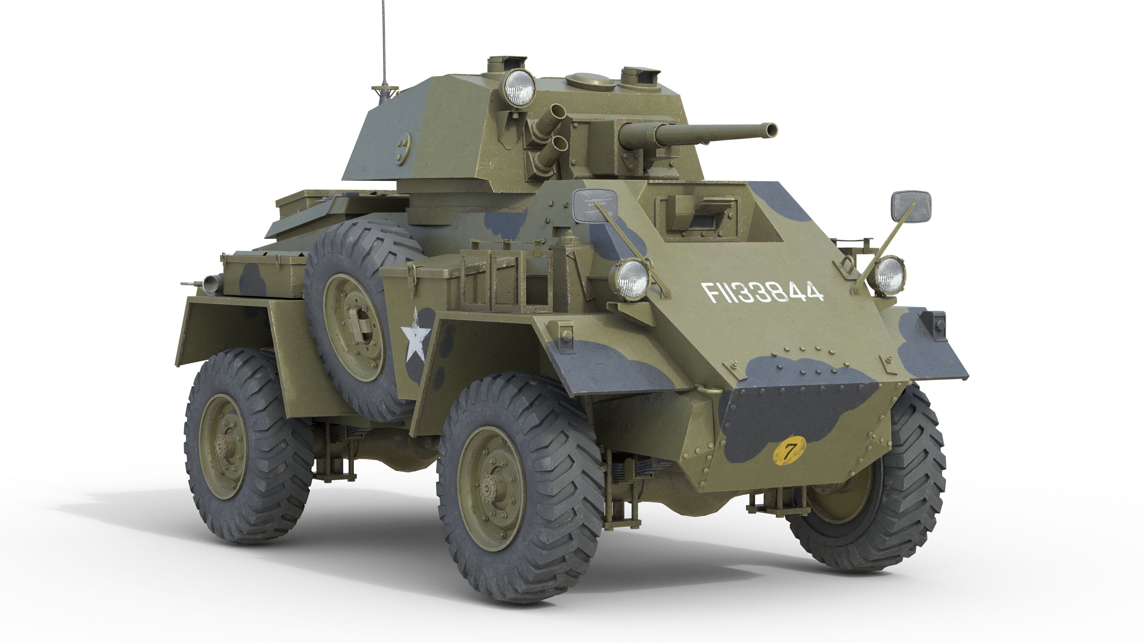 5 Military Vehicles Collection v7 Low-poly 3D model_6