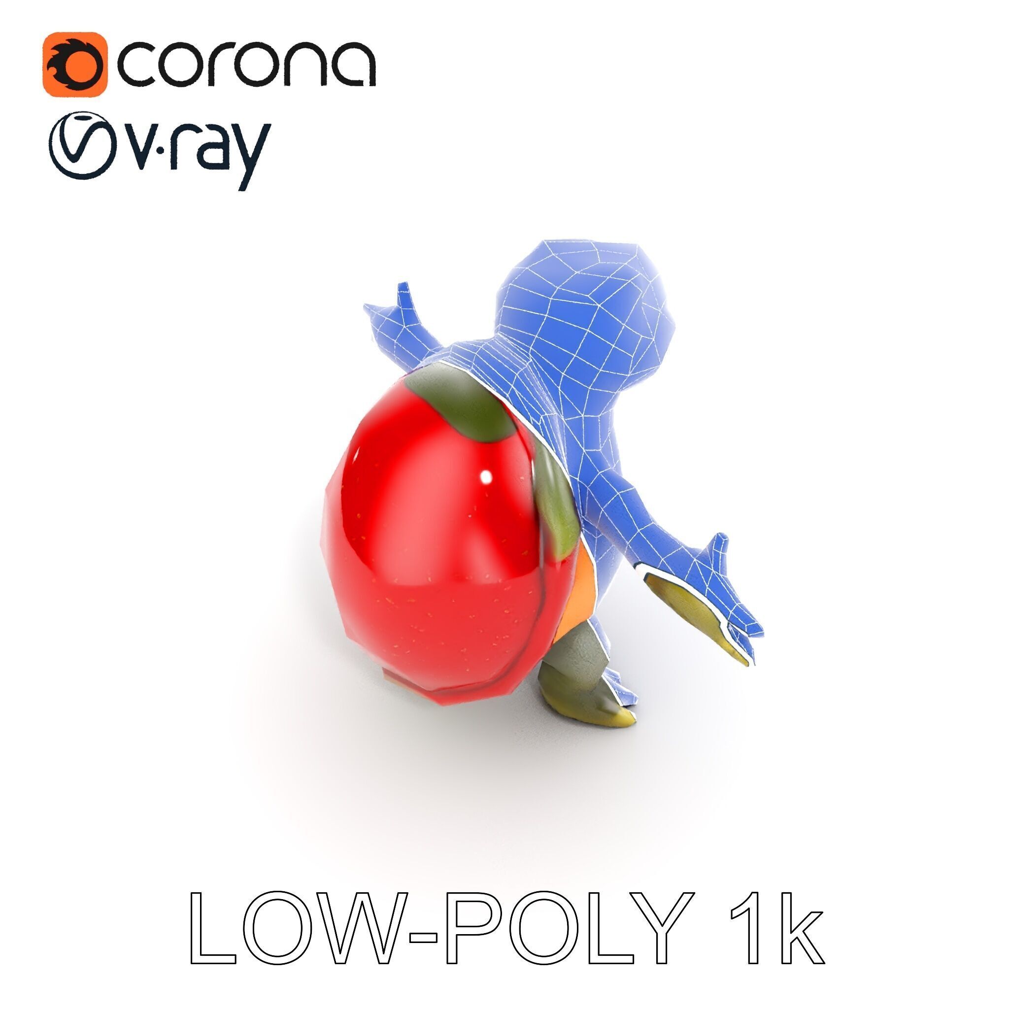 Gentleman Turtle Character Model  Fully Rigged and Animated Low-poly 3D model_17