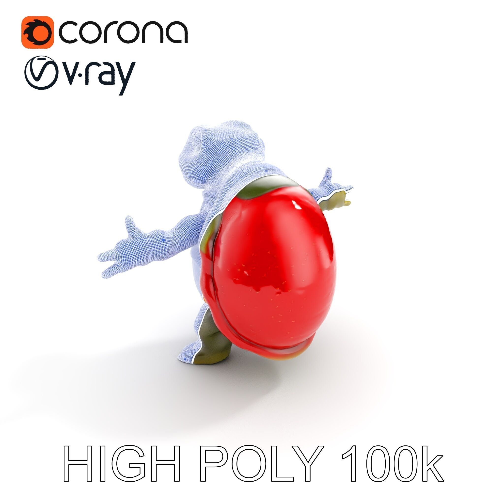 Gentleman Turtle Character Model  Fully Rigged and Animated Low-poly 3D model_33