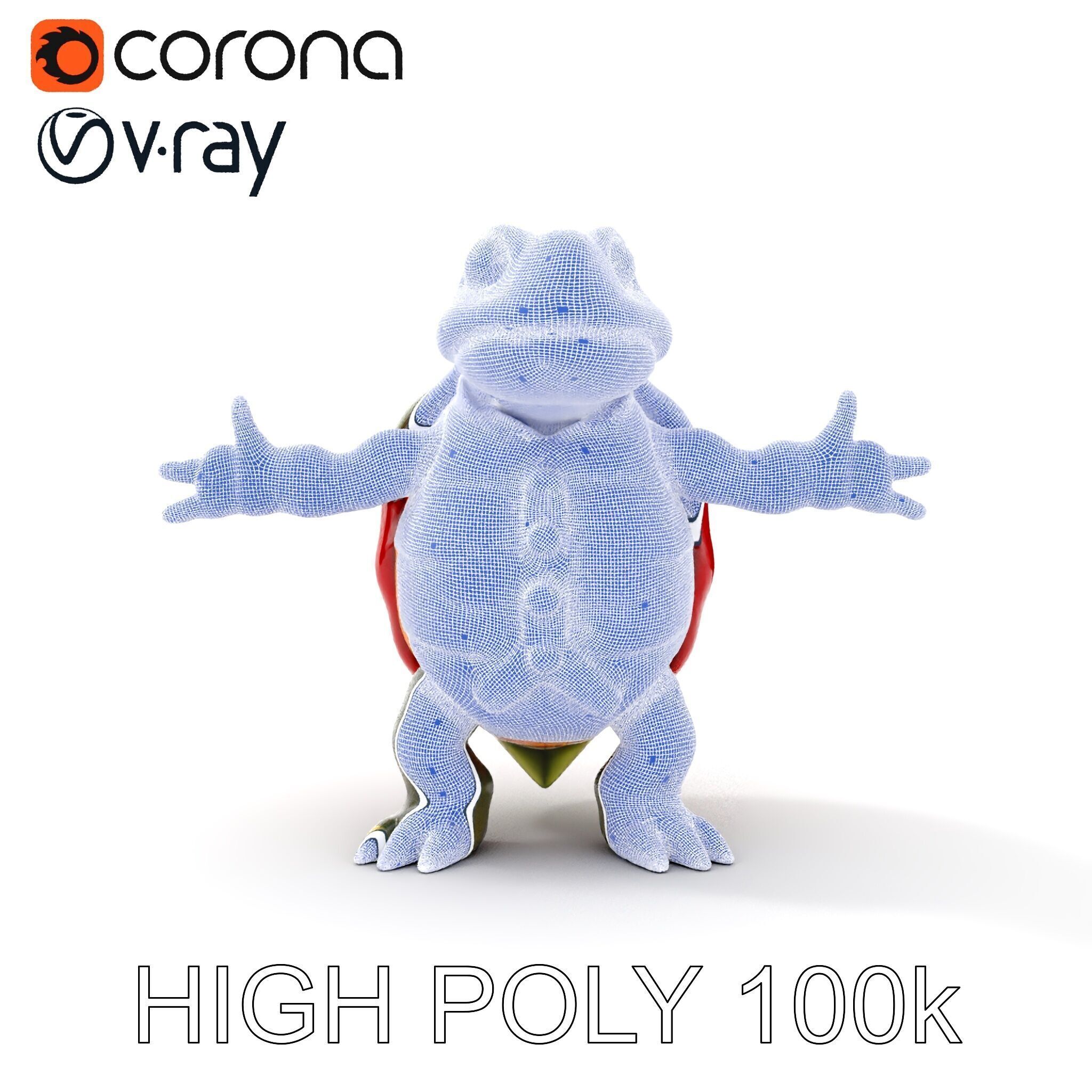 Gentleman Turtle Character Model  Fully Rigged and Animated Low-poly 3D model_30