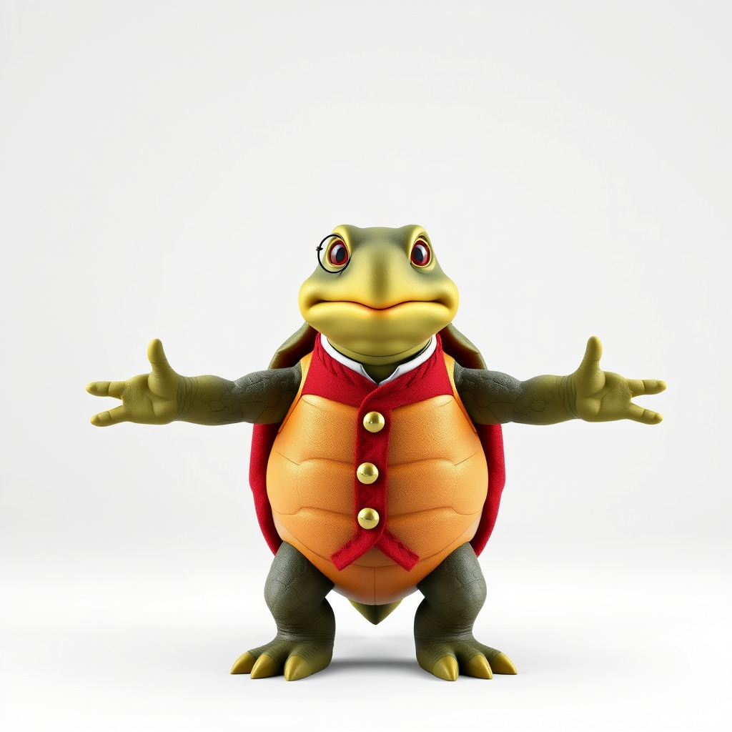 Gentleman Turtle Character Model  Fully Rigged and Animated Low-poly 3D model_3
