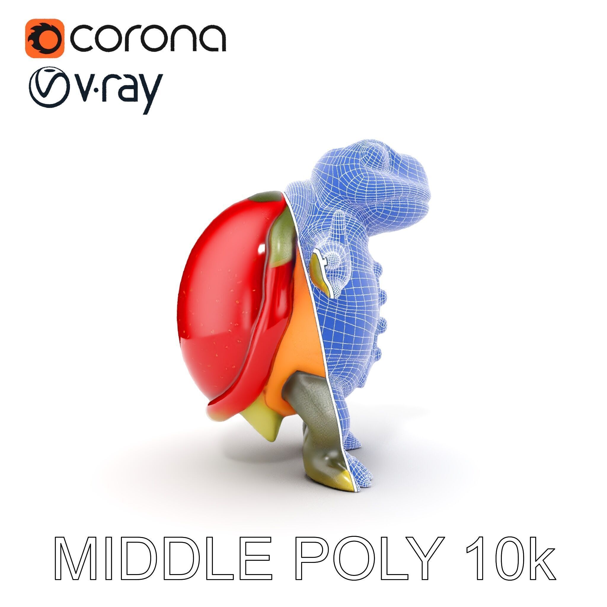 Gentleman Turtle Character Model  Fully Rigged and Animated Low-poly 3D model_37