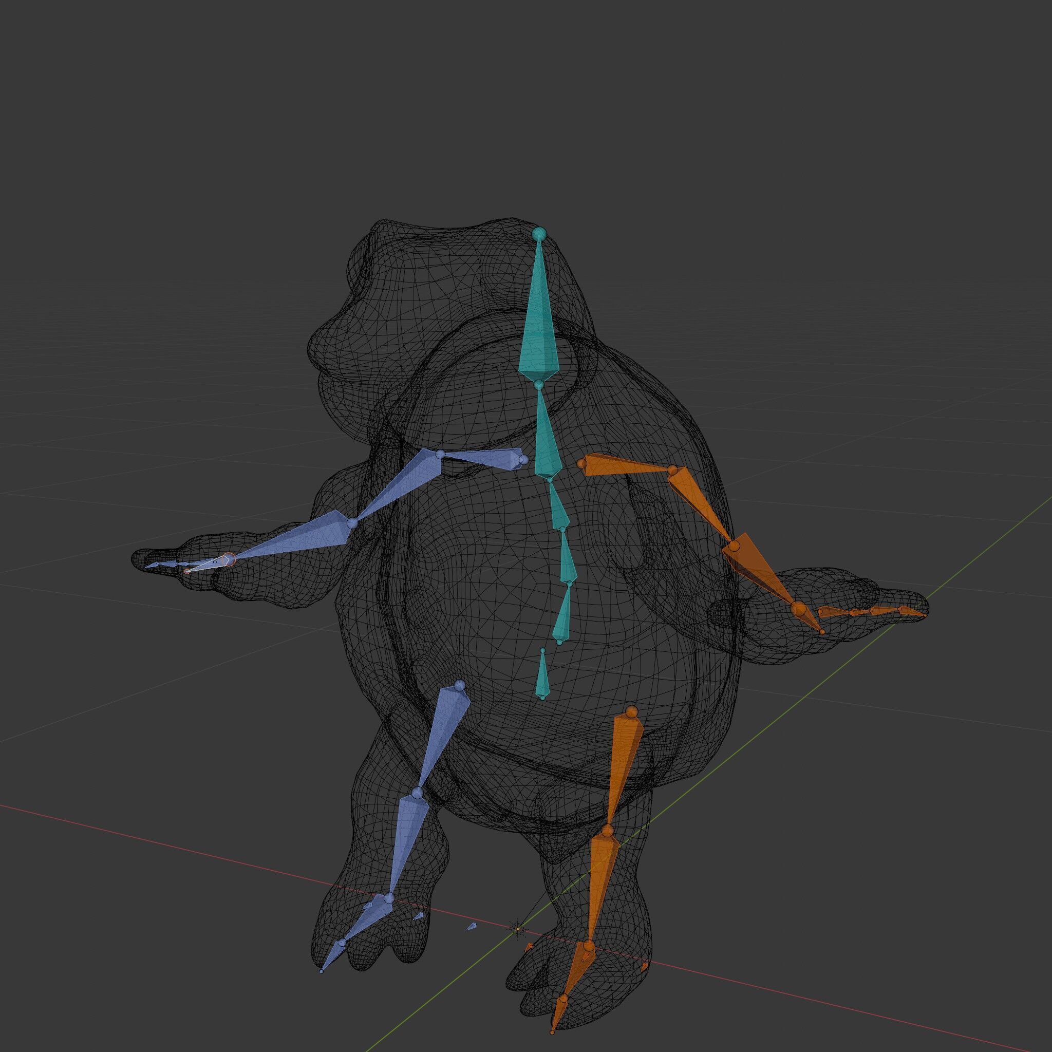 Gentleman Turtle Character Model  Fully Rigged and Animated Low-poly 3D model_7