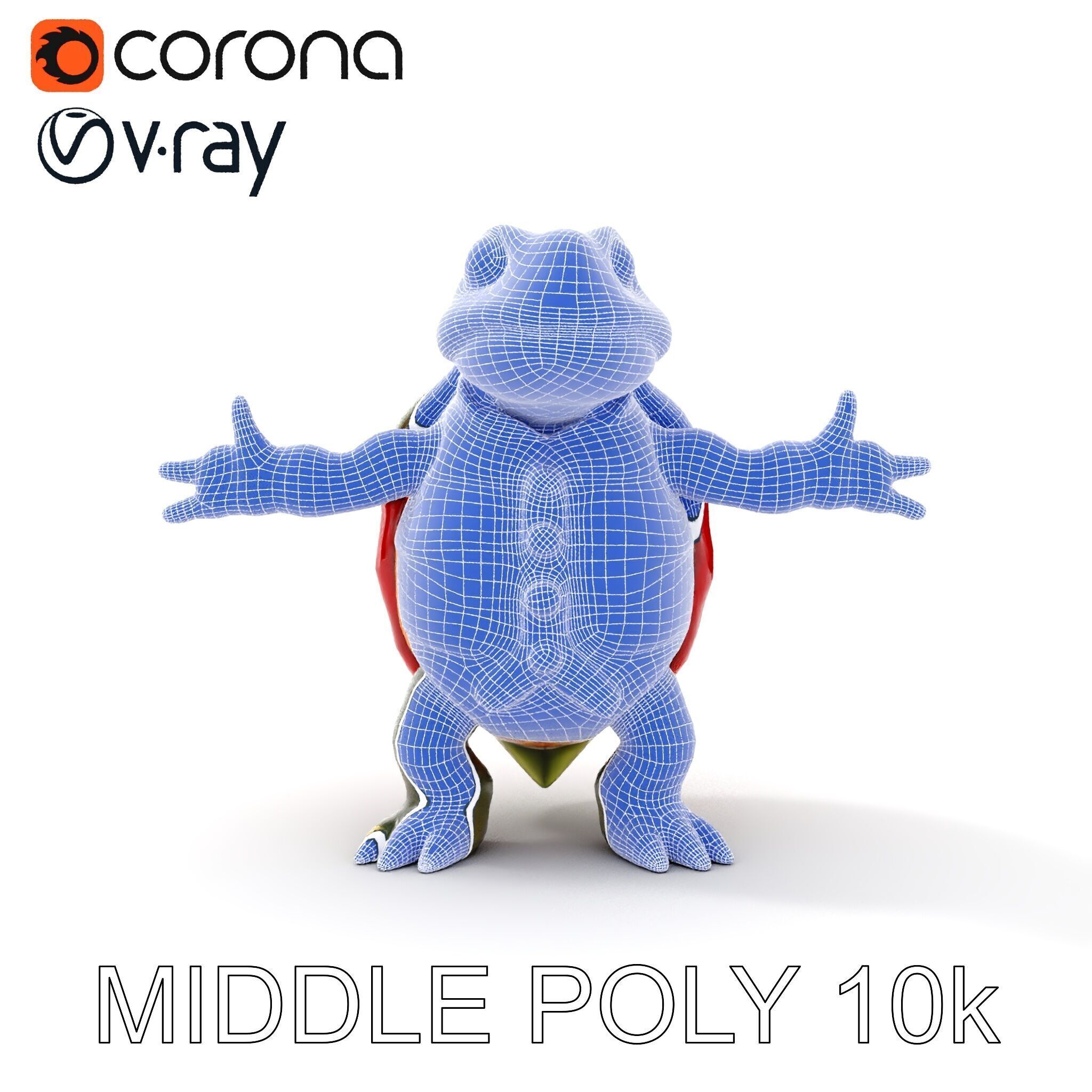 Gentleman Turtle Character Model  Fully Rigged and Animated Low-poly 3D model_31