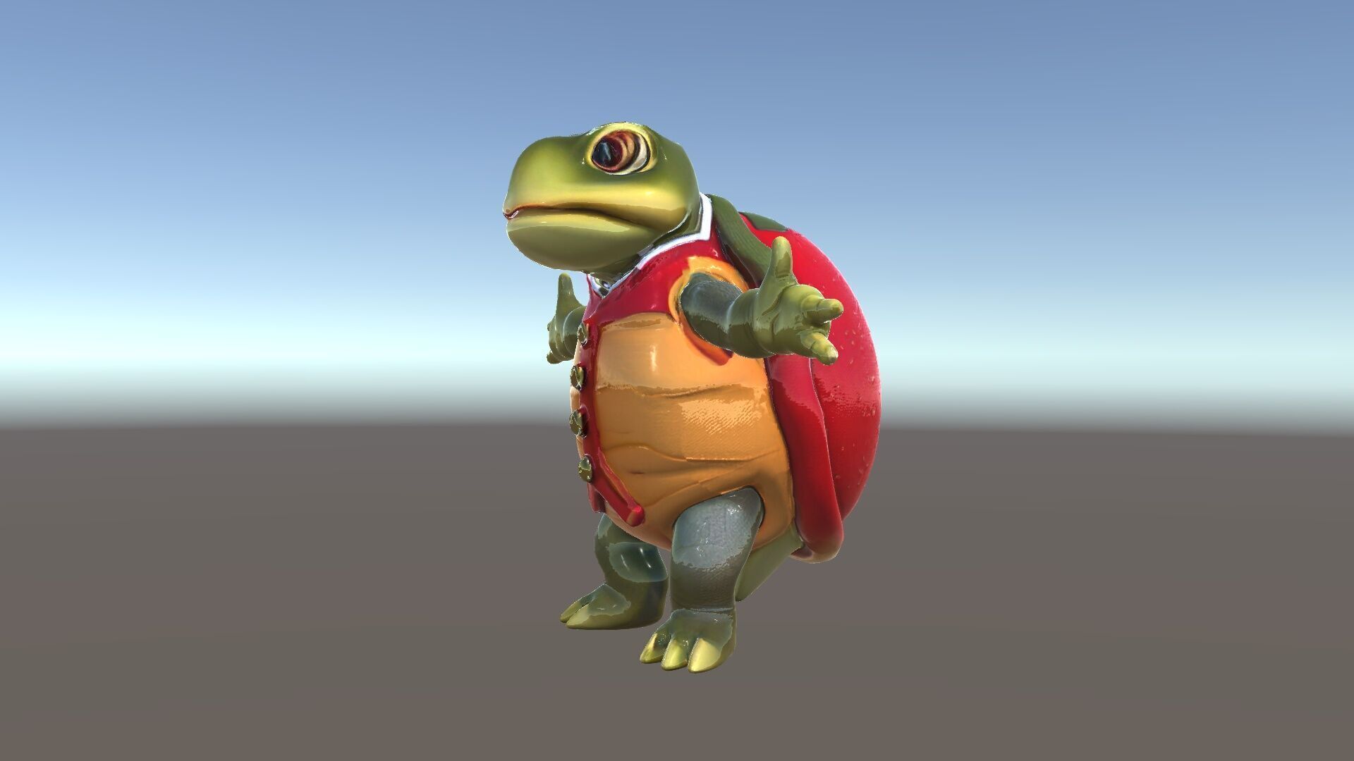 Gentleman Turtle Character Model  Fully Rigged and Animated Low-poly 3D model_38