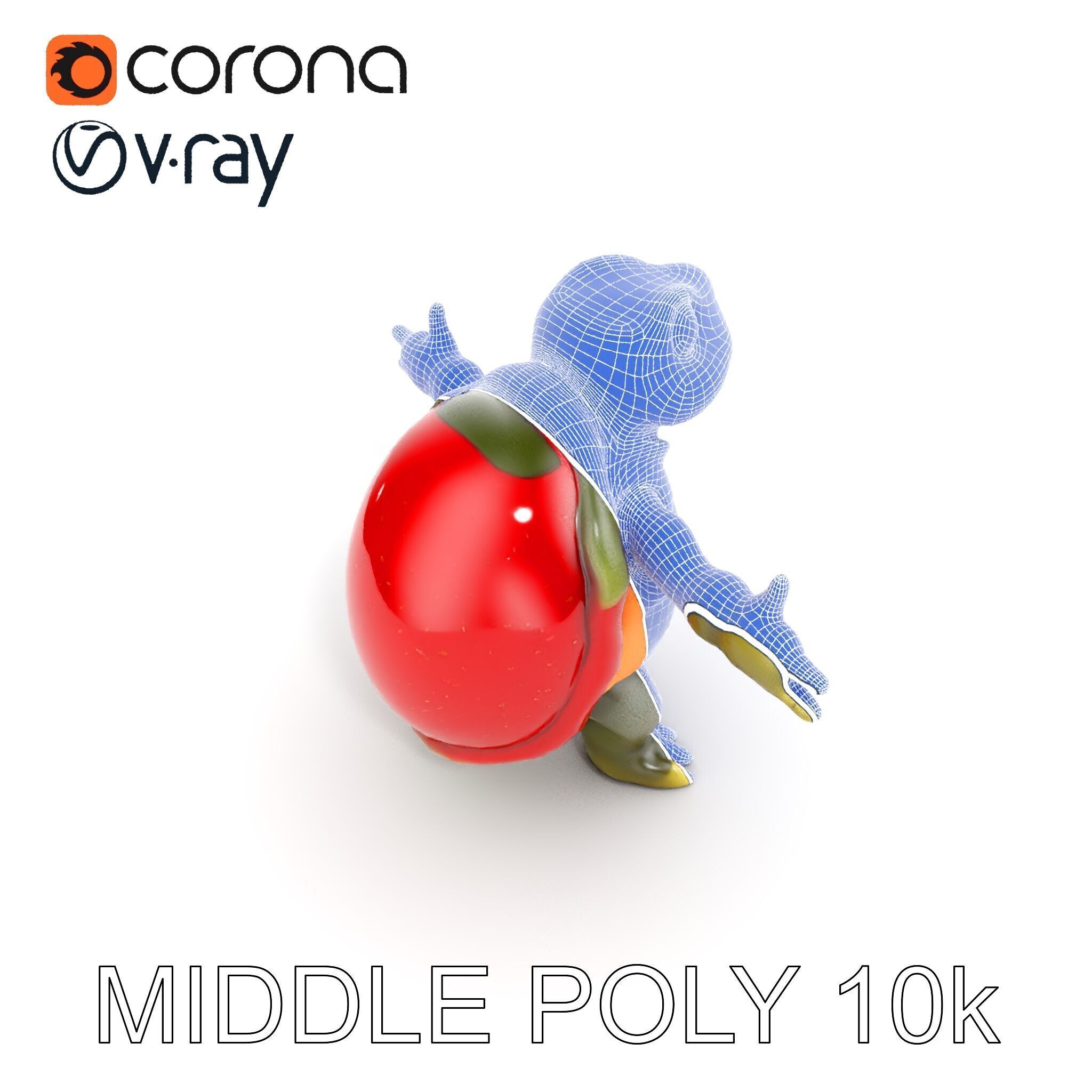 Gentleman Turtle Character Model  Fully Rigged and Animated Low-poly 3D model_34