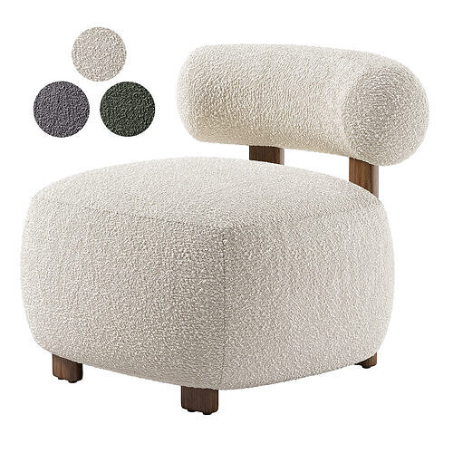 Kumo Accent Chair Low-poly 3D model