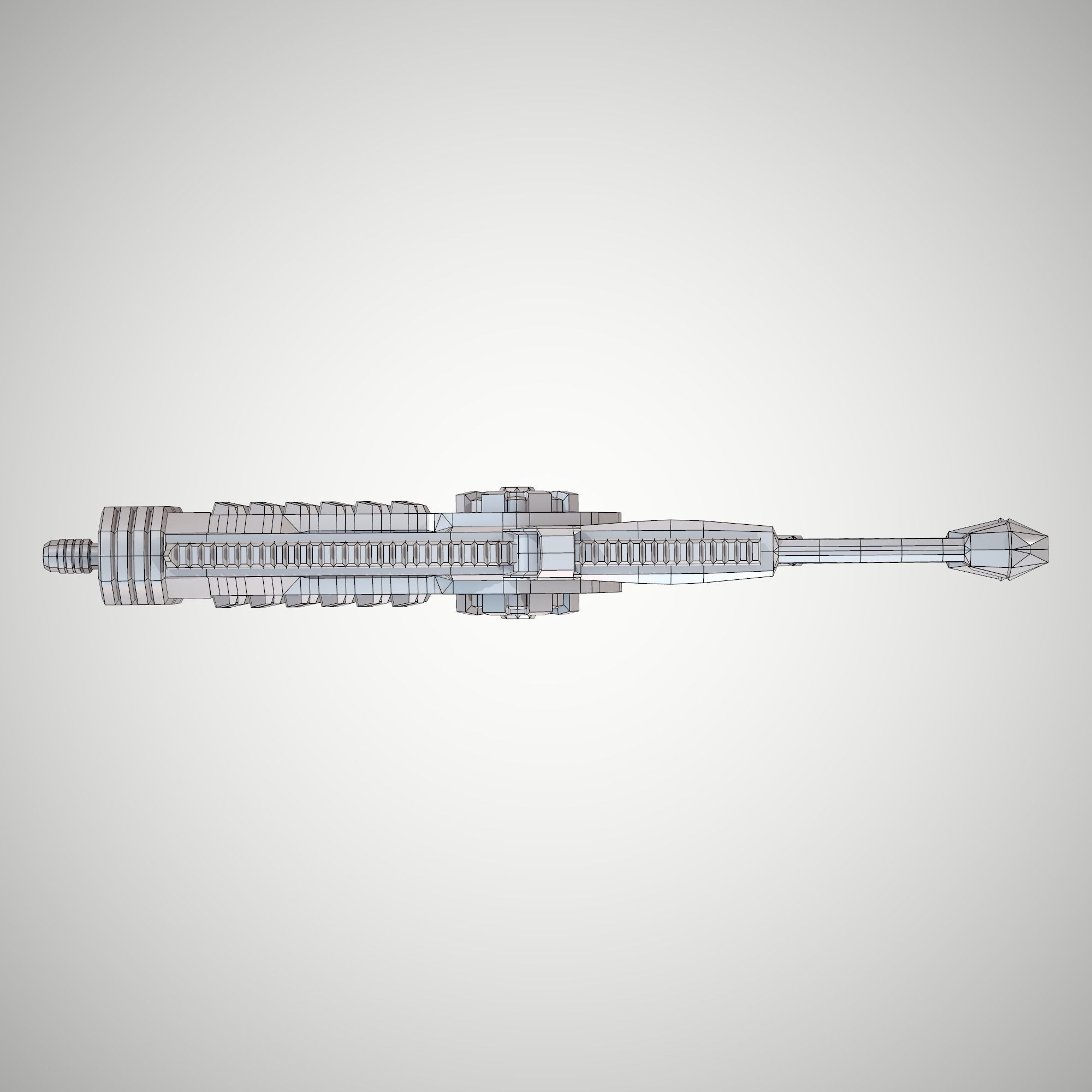 Futuristic Rifle 02 Low-poly 3D model_4