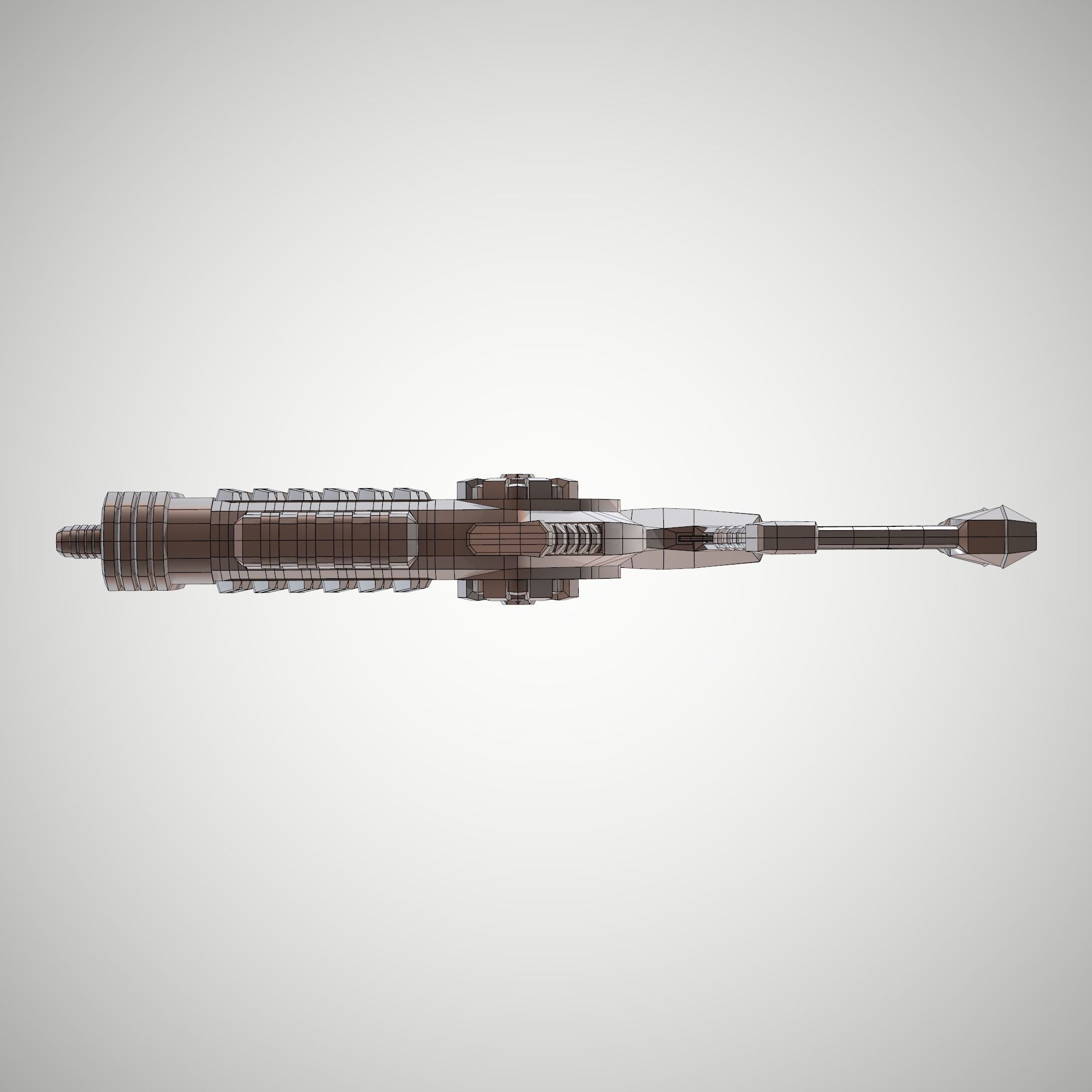 Futuristic Rifle 02 Low-poly 3D model_6