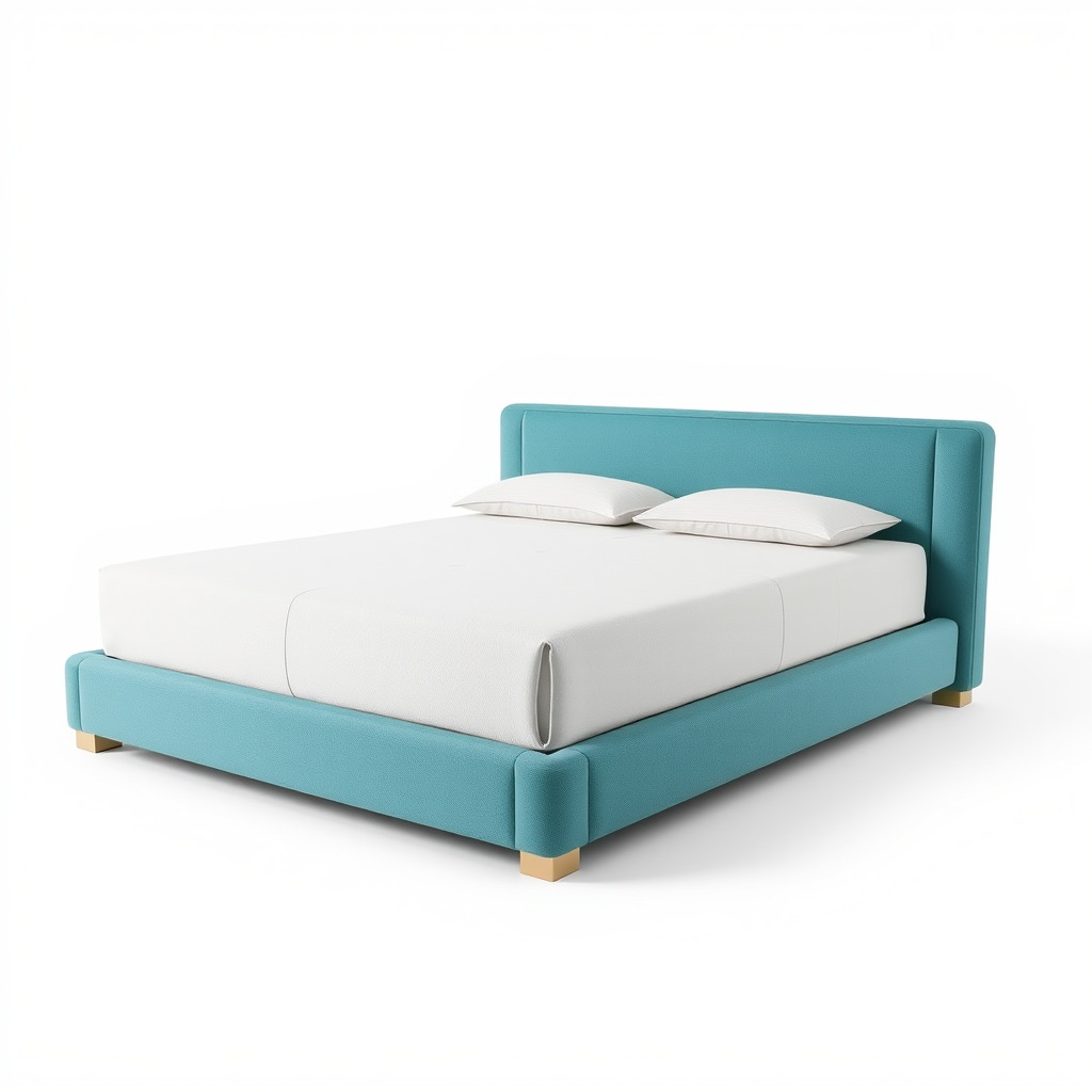 Modern Upholstered Bed Frame Model Pack Low-poly 3D model_3