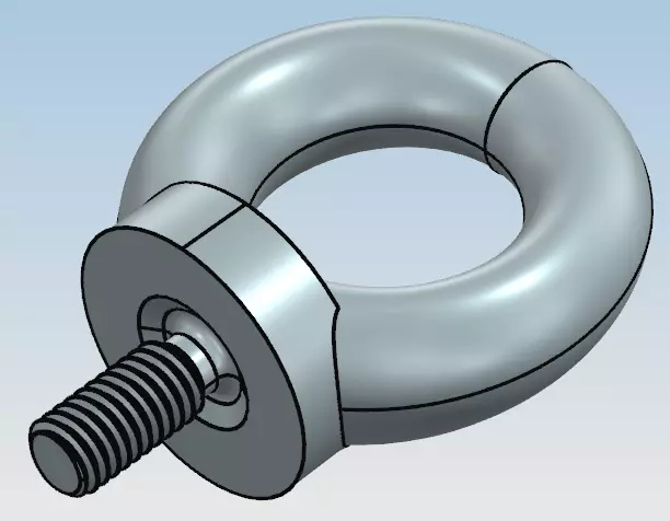 M6 eyebolt for lifting 3D print model_0