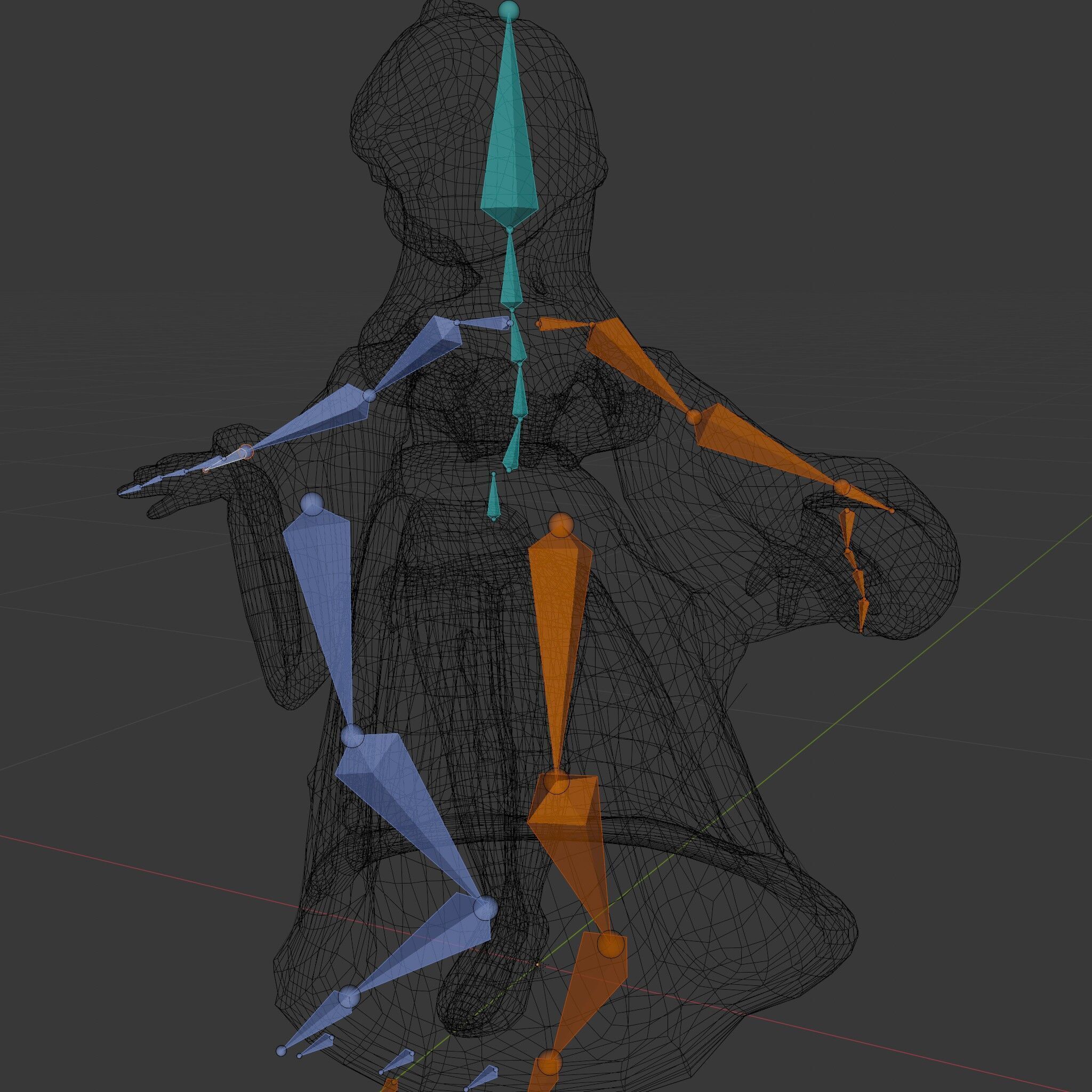 Princess Character Model Rigged and Animated Low-poly 3D model_7