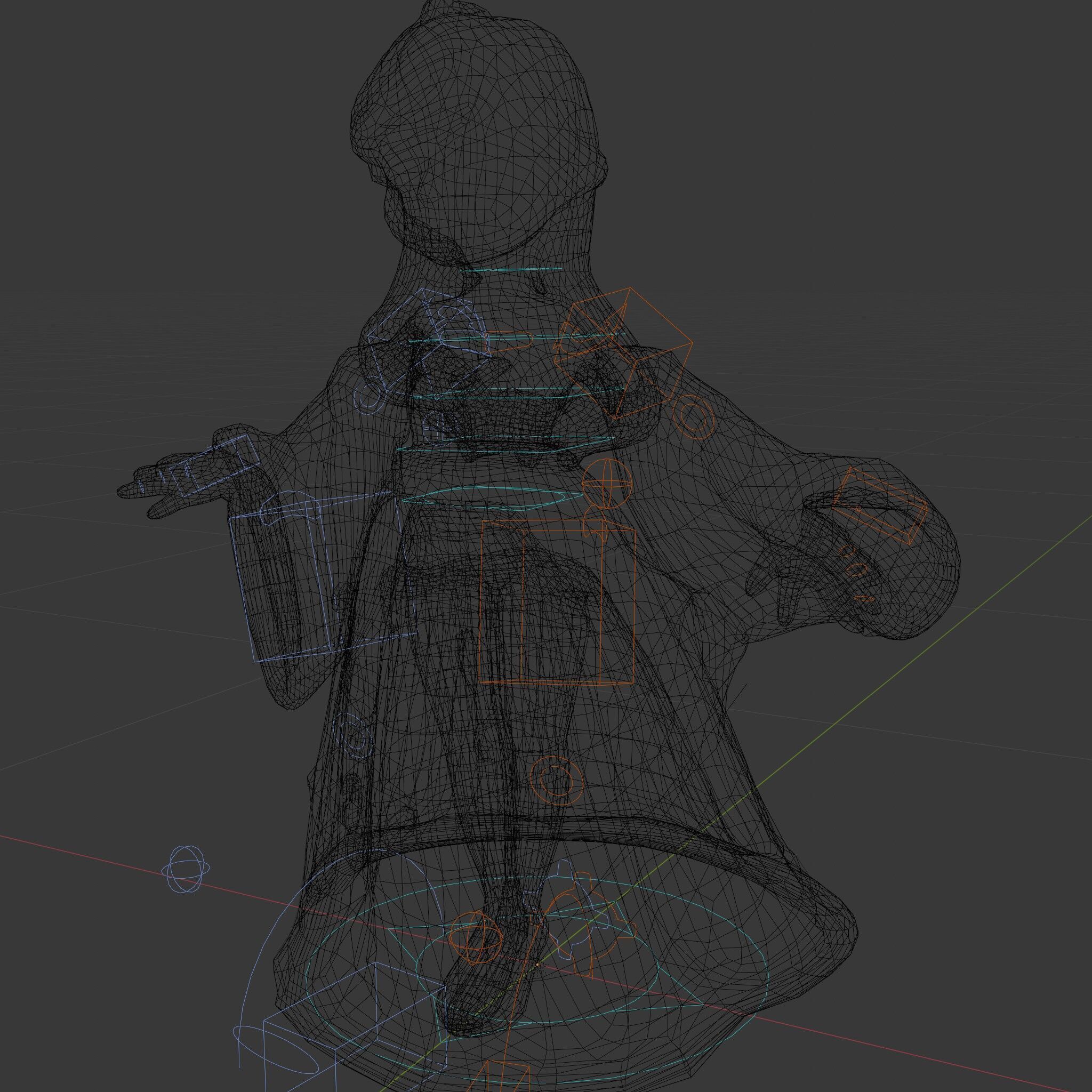 Princess Character Model Rigged and Animated Low-poly 3D model_9