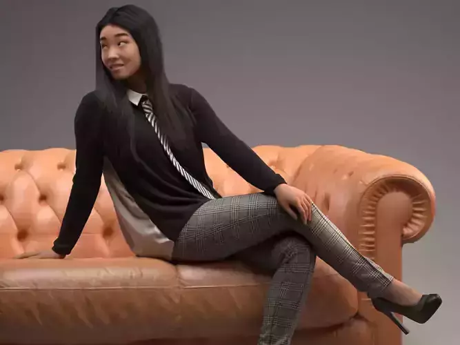 00036Esmee005 Lady Pre Posed 3D Model