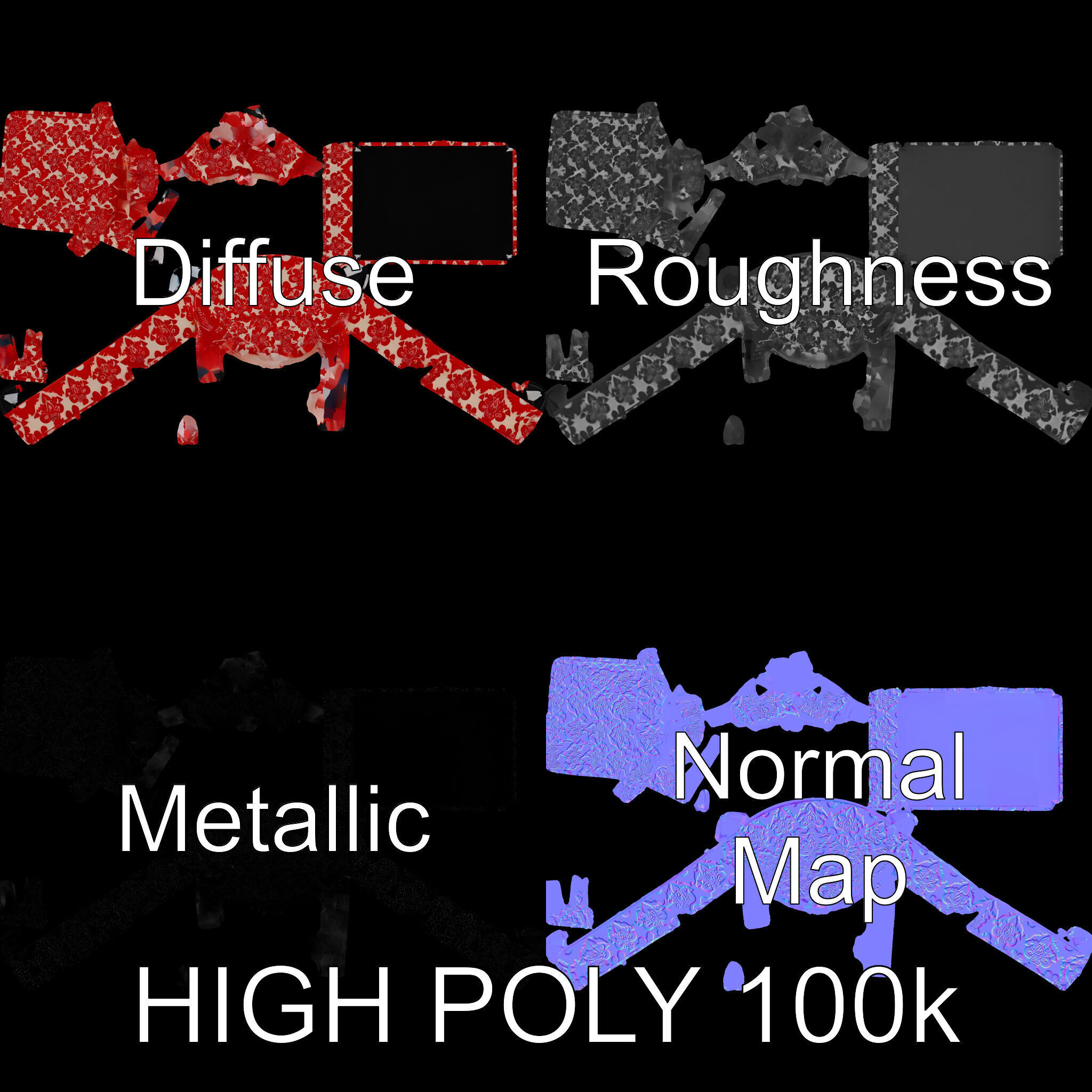 Elegant Chaise Lounge with Cushion Model Pack Low-poly 3D model_3