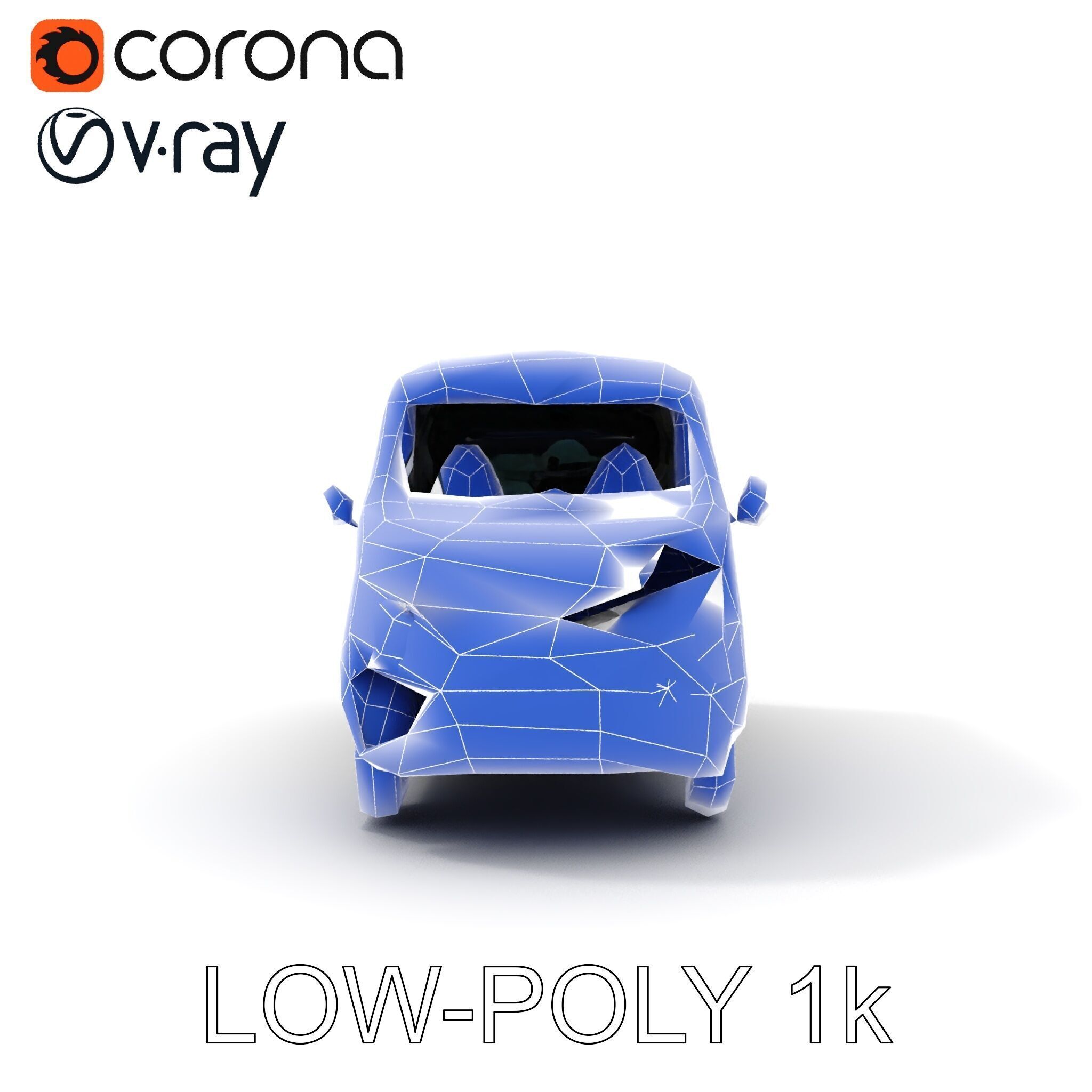 Detailed Urban Taxi Van Model Pack for Realistic Simulations Low-poly 3D model_26