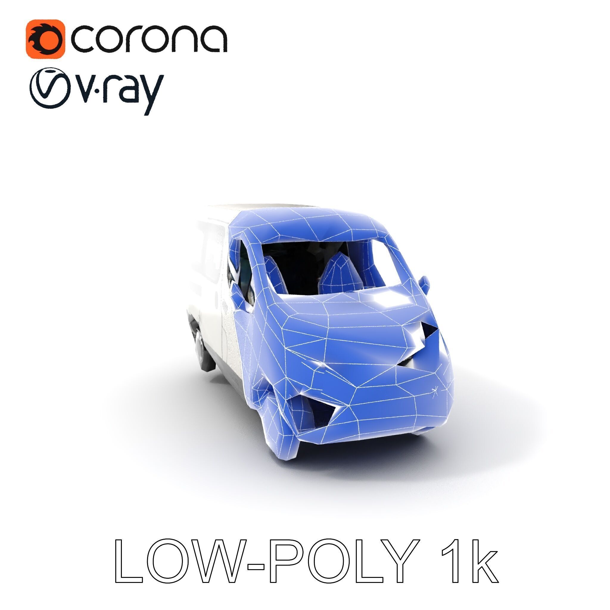 Detailed Urban Taxi Van Model Pack for Realistic Simulations Low-poly 3D model_18