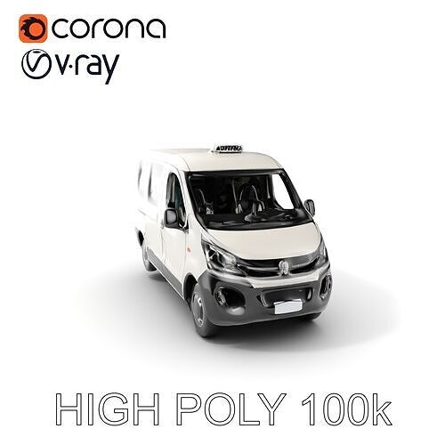 Detailed Urban Taxi Van Model Pack for Realistic Simulations Low-poly 3D model