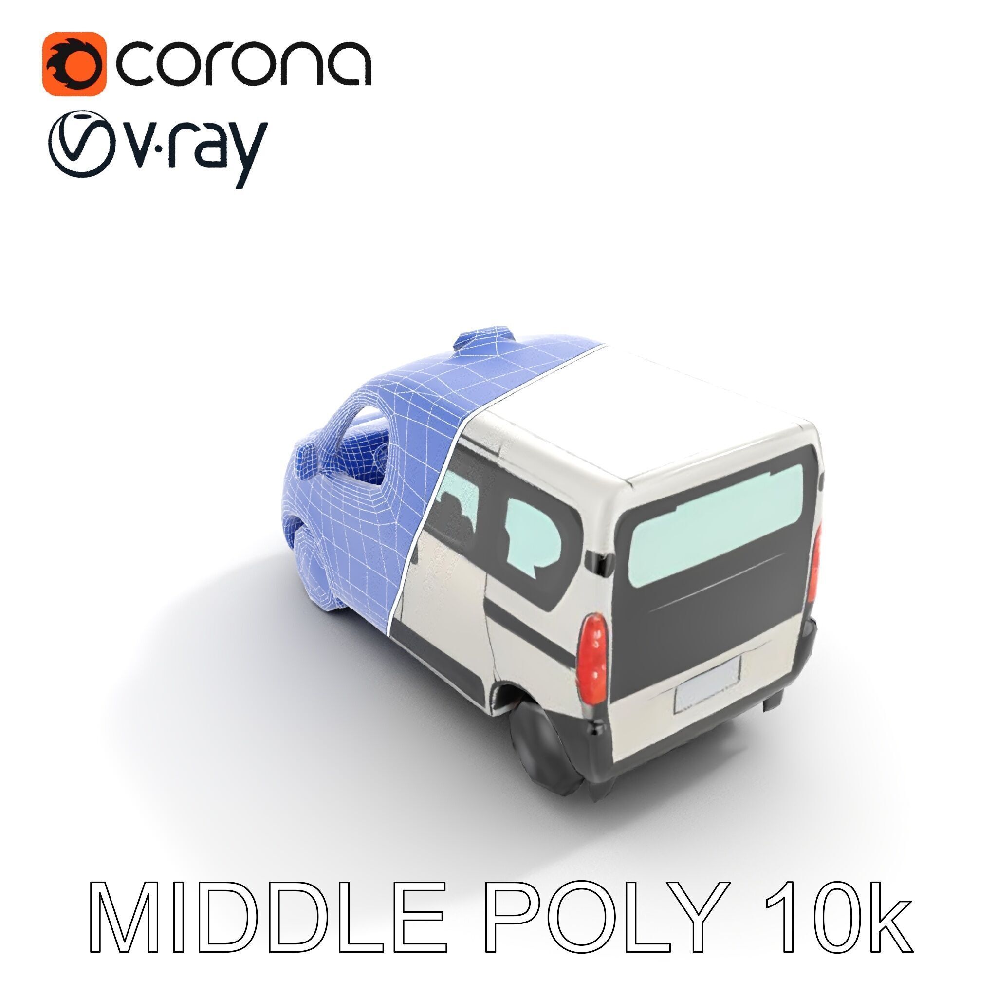 Detailed Urban Taxi Van Model Pack for Realistic Simulations Low-poly 3D model_28