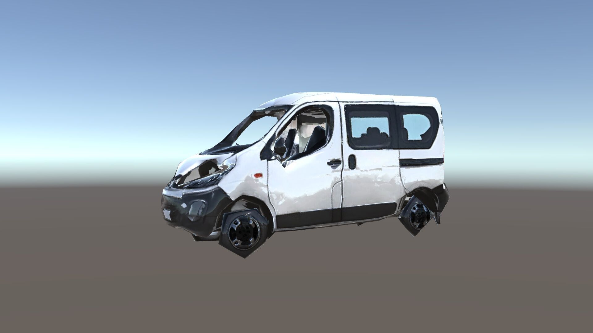 Detailed Urban Taxi Van Model Pack for Realistic Simulations Low-poly 3D model_35