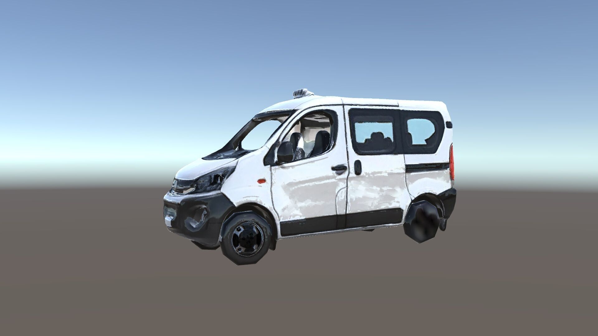 Detailed Urban Taxi Van Model Pack for Realistic Simulations Low-poly 3D model_34