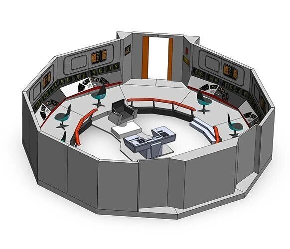 Star Trek Tos Bridge Complete Diorama 3D print model