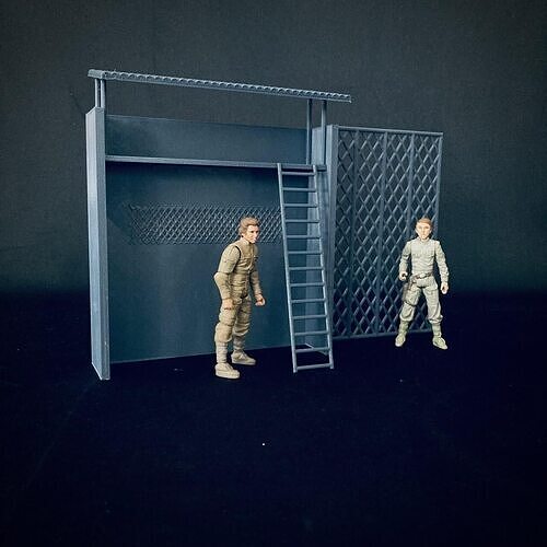 ZOMBIE QUARANTINE SECURITY FENCE WALL Diorama 3D print model