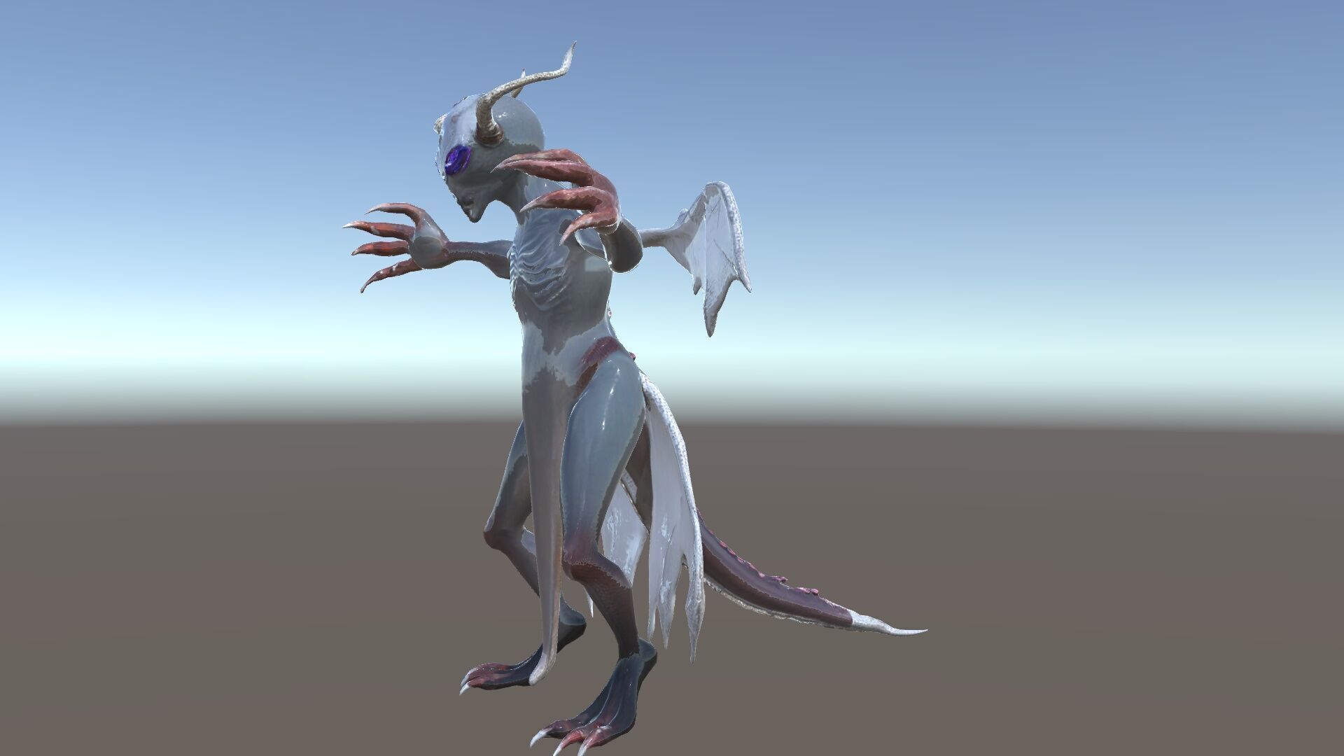 Demonic Creature Rigged and Animated D Model Low-poly 3D model_38
