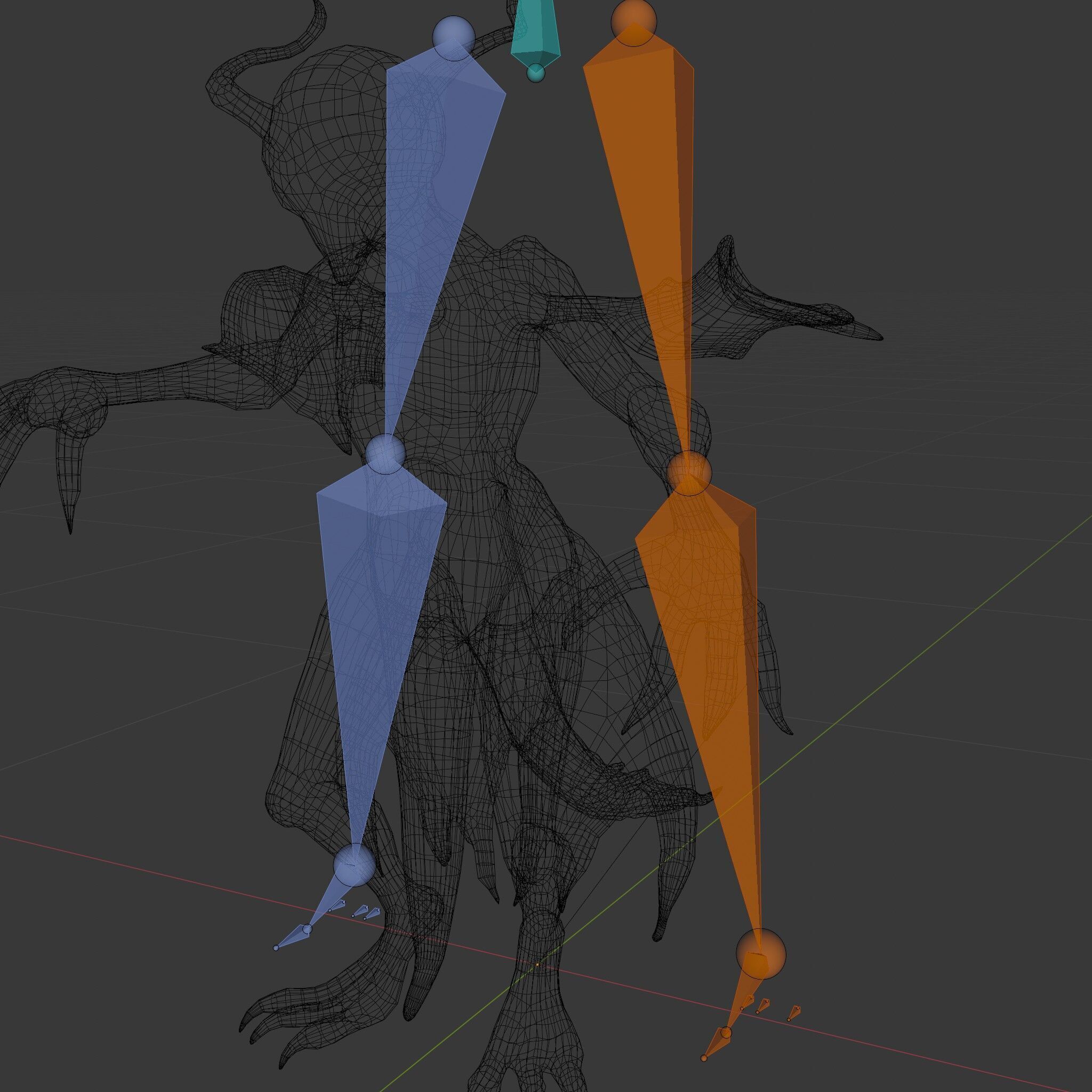 Demonic Creature Rigged and Animated D Model Low-poly 3D model_7