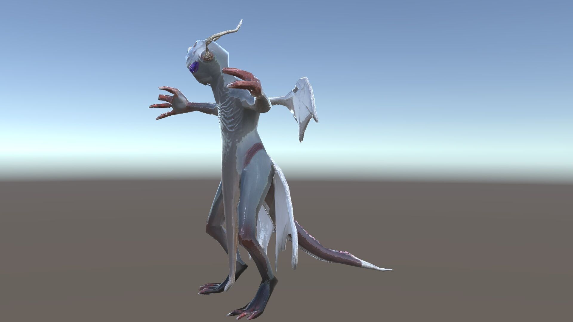 Demonic Creature Rigged and Animated D Model Low-poly 3D model_35