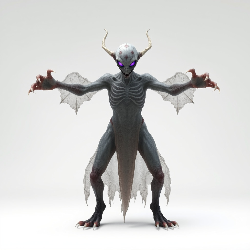 Demonic Creature Rigged and Animated D Model Low-poly 3D model_3