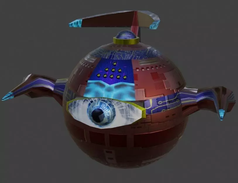 Sci-Fi Robot Enemy 002 Low-poly 3D model_0