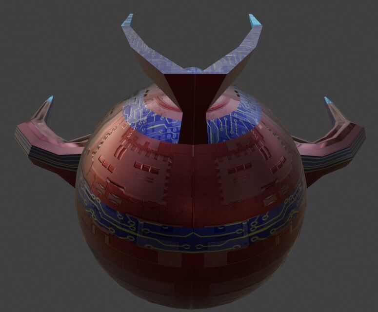 Sci-Fi Robot Enemy 002 Low-poly 3D model_2