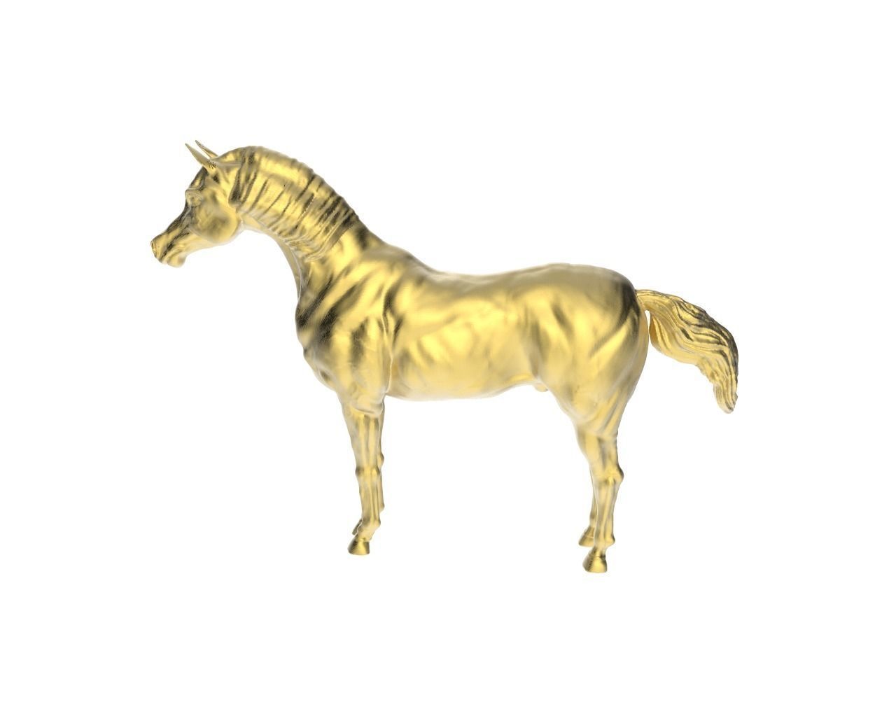 Arabic Horse in standstill position 3D print model_0