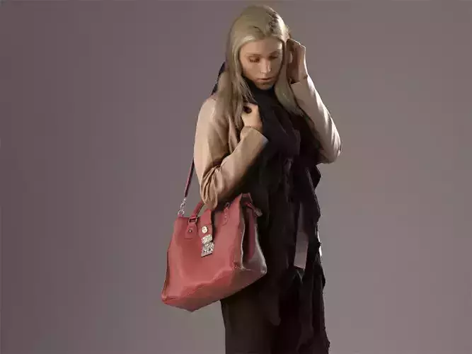00037Esmay005 Fashionable Lady Pre Posed 3D Model 3D model