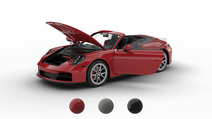 Porsche 911 Carrera S Cabrio 2025 HQ 3d model 3D model