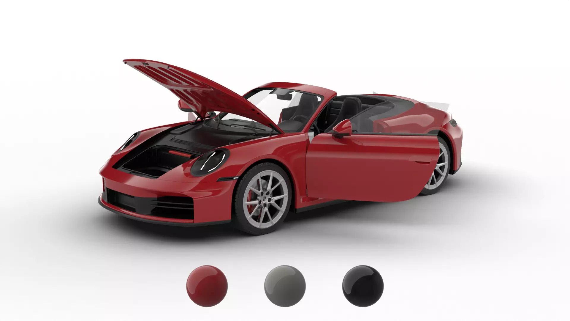 Porsche 911 Carrera S Cabrio 2025 HQ 3d model 3D model