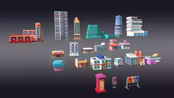 City Buildings Models Pack