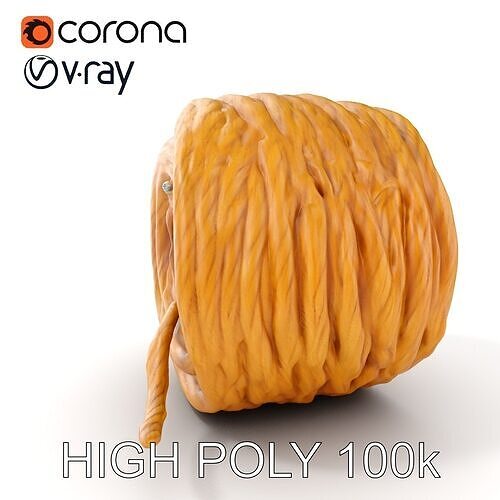 Coiled Rope D Model Pack Low-poly 3D model
