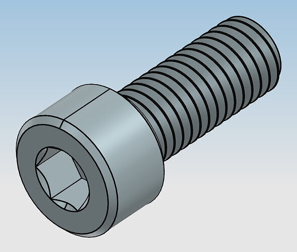 Socket head screw M8 3D print model